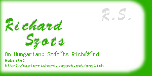 richard szots business card